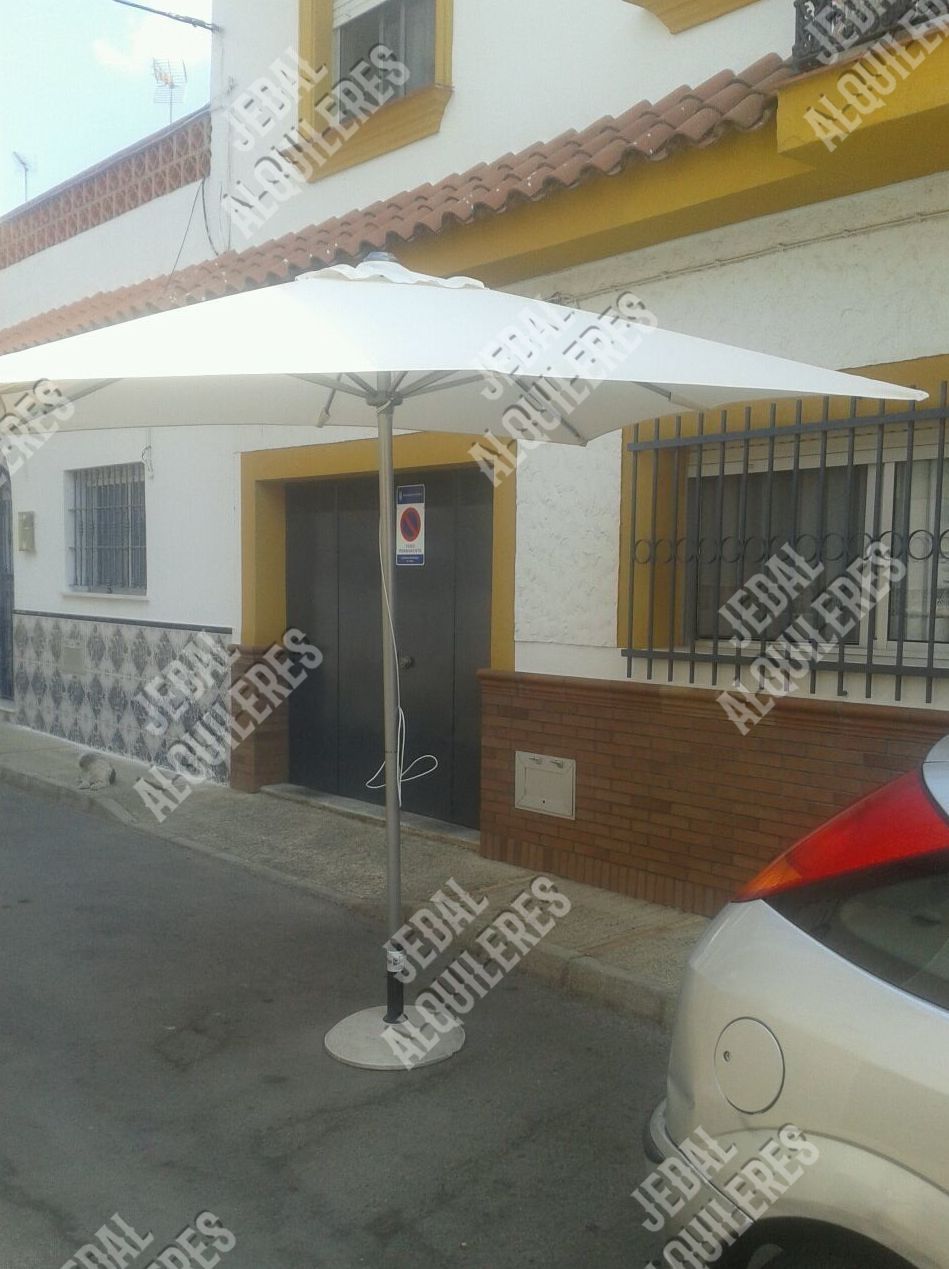 SOMBRILLA BLANCA 2.50 X 2.50 METROS: Catálogo de Jedal Alquileres SOMBRILLA BLANCA 2.50 X 2.50 METROS: Catálogo de Jedal Alquileres
