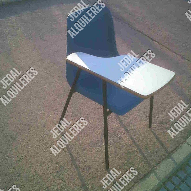 SILLA DE RESINA COLOR AZUL CON PALETA: Catálogo de Jedal Alquileres SILLA DE RESINA COLOR AZUL CON PALETA: Catálogo de Jedal Alquileres