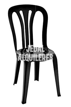 SILLA PVC SIN REPOSABRAZOS MODELO GARROCHA COLOR NEGRA SILLA PVC SIN REPOSABRAZOS MODELO GARROCHA COLOR NEGRA
