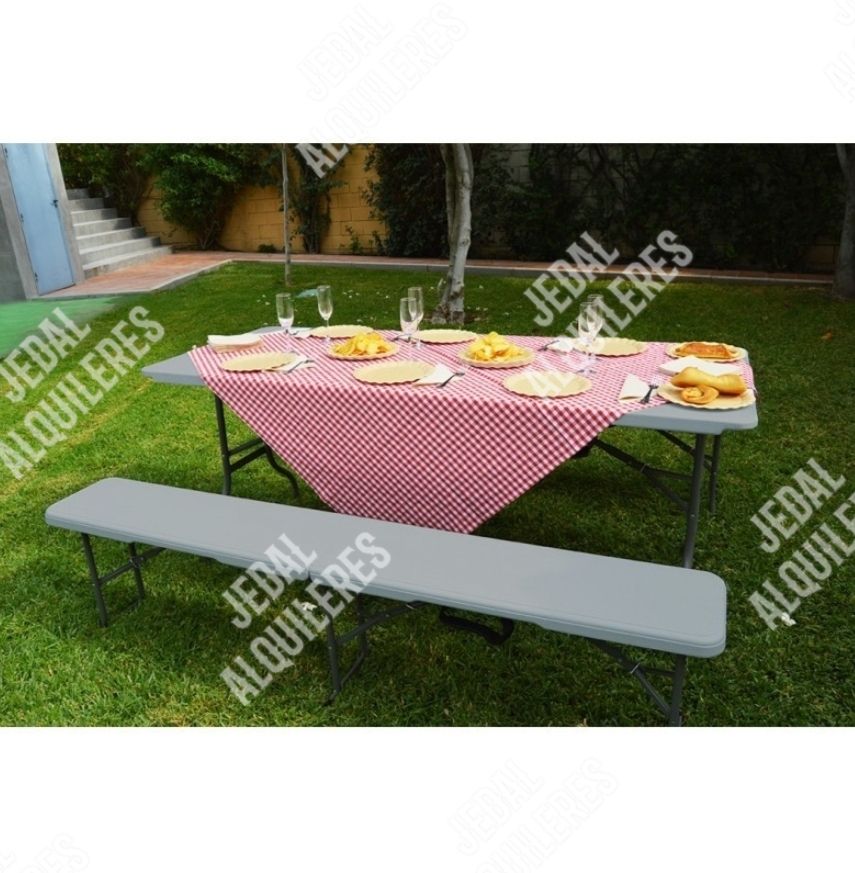Pack mesa rectangular con 2 bancos plegables: Catálogo de Jedal Alquileres Pack mesa rectangular con 2 bancos plegables: Catálogo de Jedal Alquileres