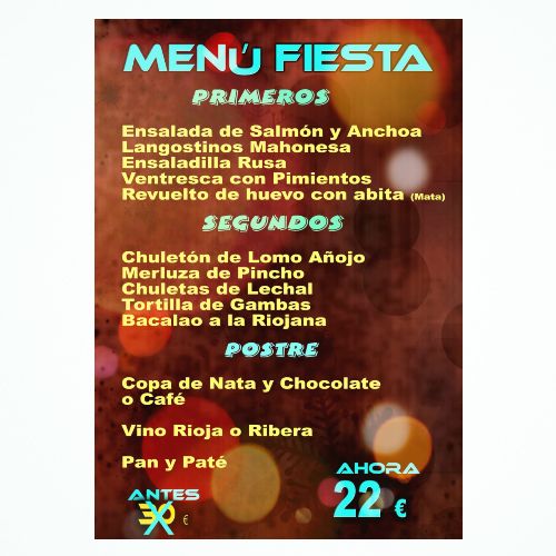 Menú Fiesta: de Restaurante Bodegón Ciri Menú Fiesta: de Restaurante Bodegón Ciri