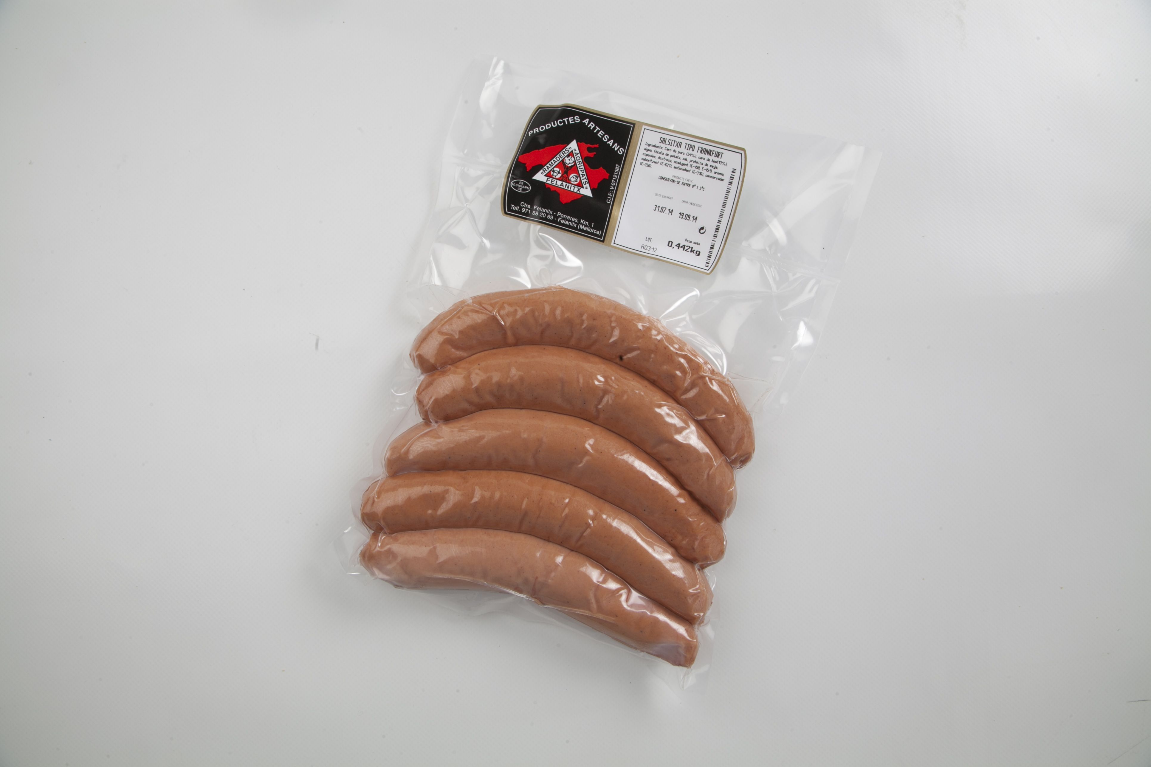 SALCHICHA TIPO FRANKFURT 0,470 Kg: de Ramaders Agrupats SALCHICHA TIPO FRANKFURT 0,470 Kg: de Ramaders Agrupats