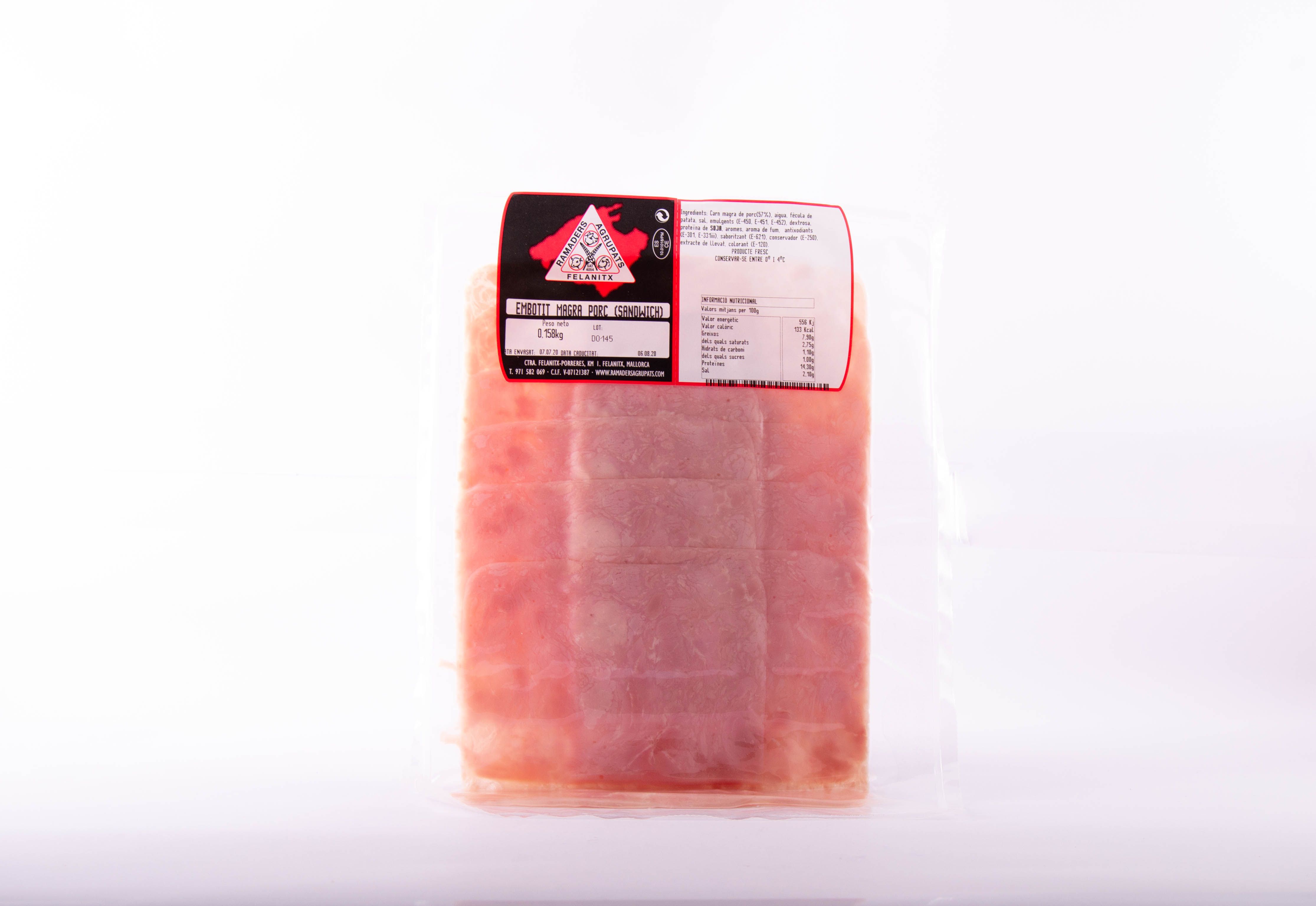 PAQUETE EMBUTIDO DE MAGRO DE CERDO BARRA: de Ramaders Agrupats PAQUETE EMBUTIDO DE MAGRO DE CERDO BARRA: de Ramaders Agrupats