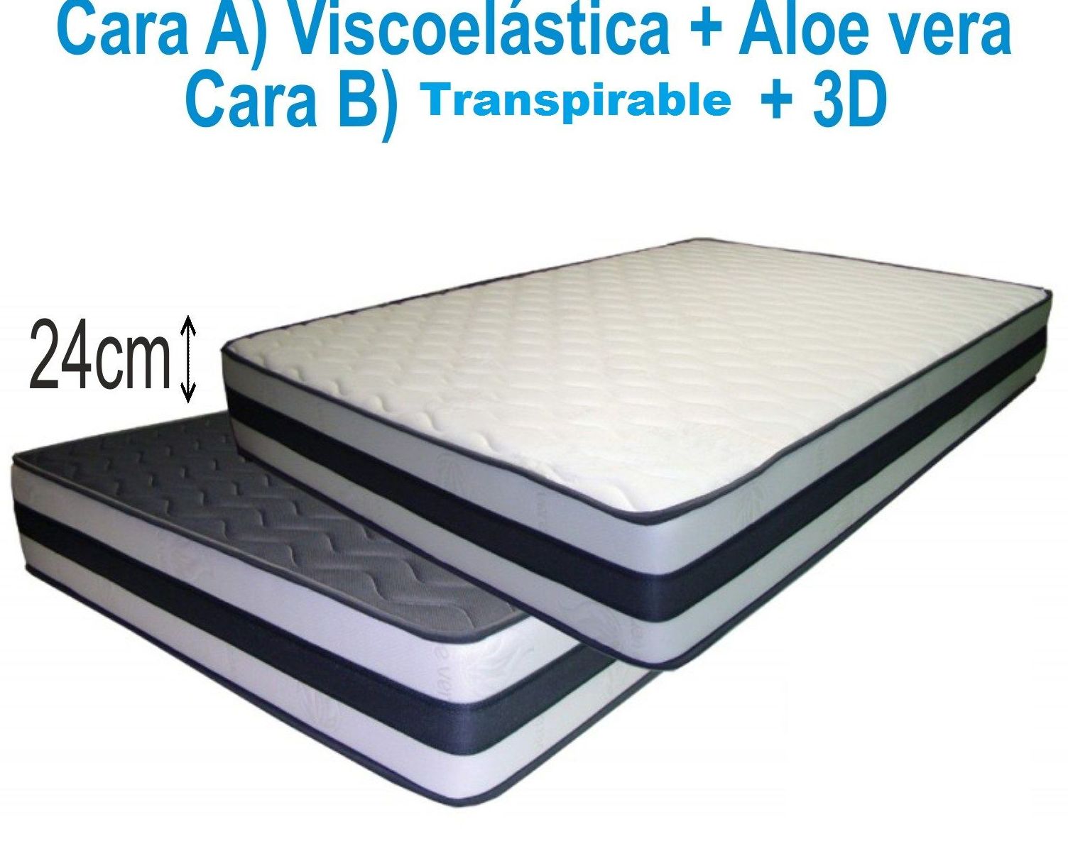 Colchón VISCOELÁSTICO+3D+TRANSPIRABLE 24cm---DESDE 125€(75X190): Productos y Ofertas de Don Electrodomésticos Tienda online Colchón VISCOELÁSTICO+3D+TRANSPIRABLE 24cm---DESDE 125€(75X190): Productos y Ofertas de Don Electrodomésticos Tienda online
