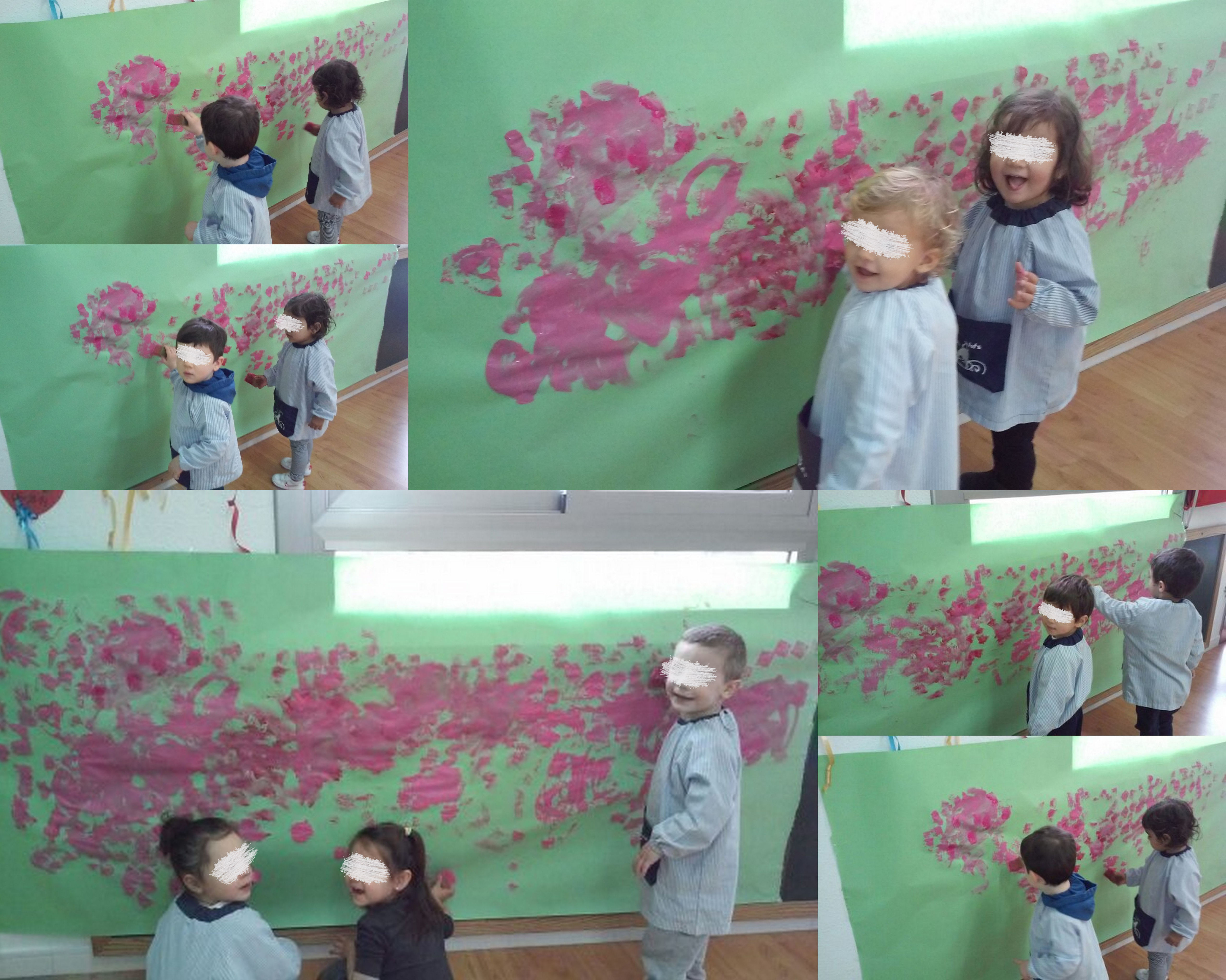 Pintando en la escuela infantil 