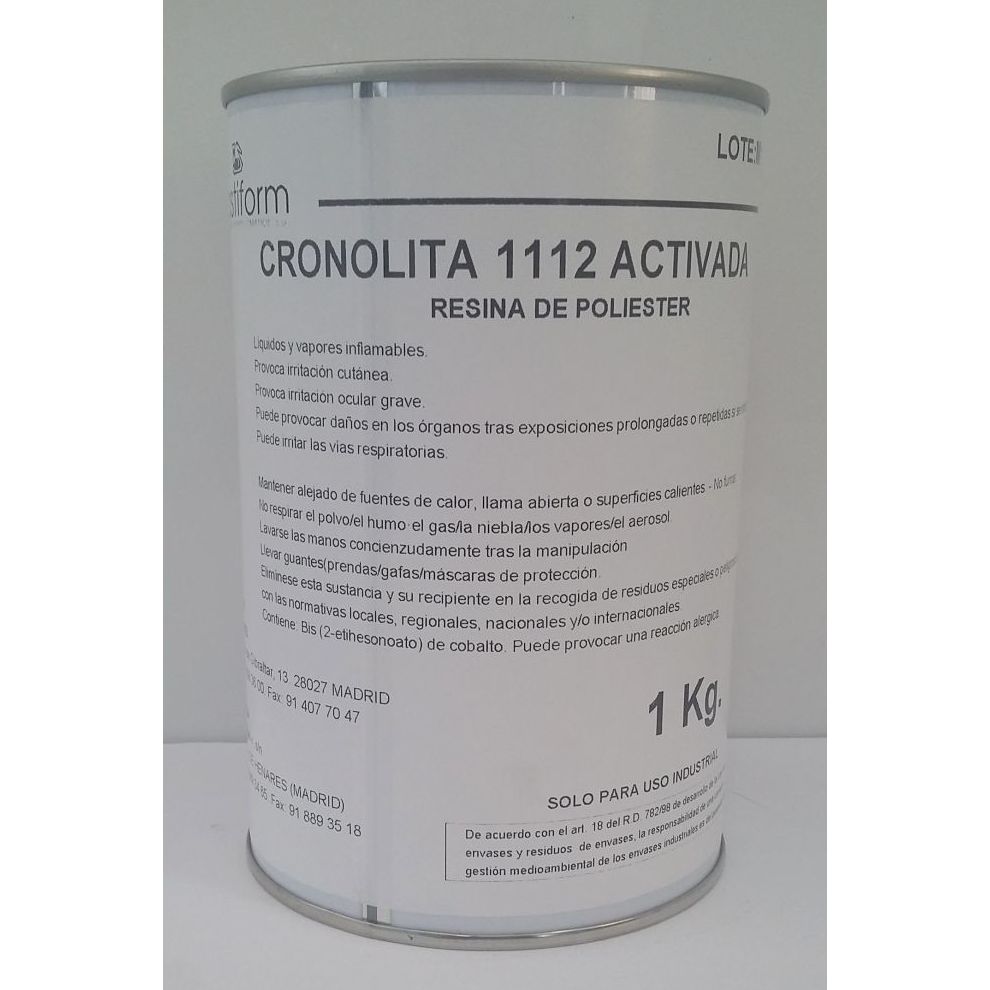 Resina parafinada Cronolita 1112 de PLASTIFORM en tienda de pinturas en ciudad lineal. Resina parafinada Cronolita 1112 de PLASTIFORM en tienda de pinturas en ciudad lineal.