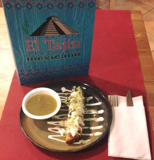 Flautas (tortilla de trigo enrollada y rellena): Carta de El Tajín Mexicano Flautas (tortilla de trigo enrollada y rellena): Carta de El Tajín Mexicano