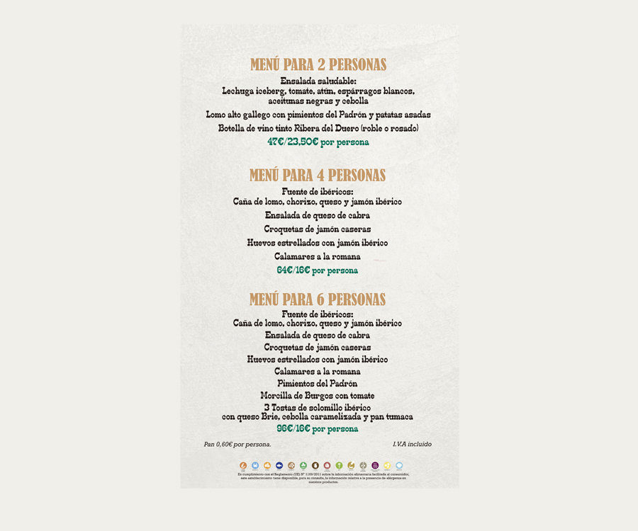 Menús de picoteo: de Restaurante Taberna Vinare Menús de picoteo: de Restaurante Taberna Vinare