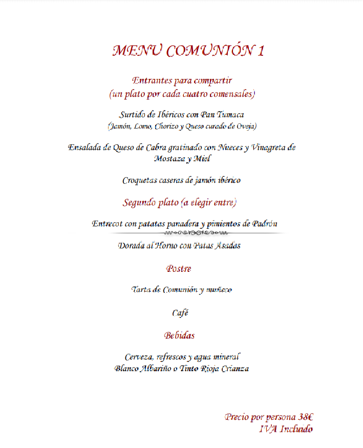 Menú 1 Menú 1