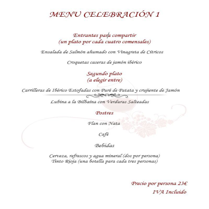 Menús celebraciones 2021: de Restaurante Taberna Vinare Menús celebraciones 2021: de Restaurante Taberna Vinare