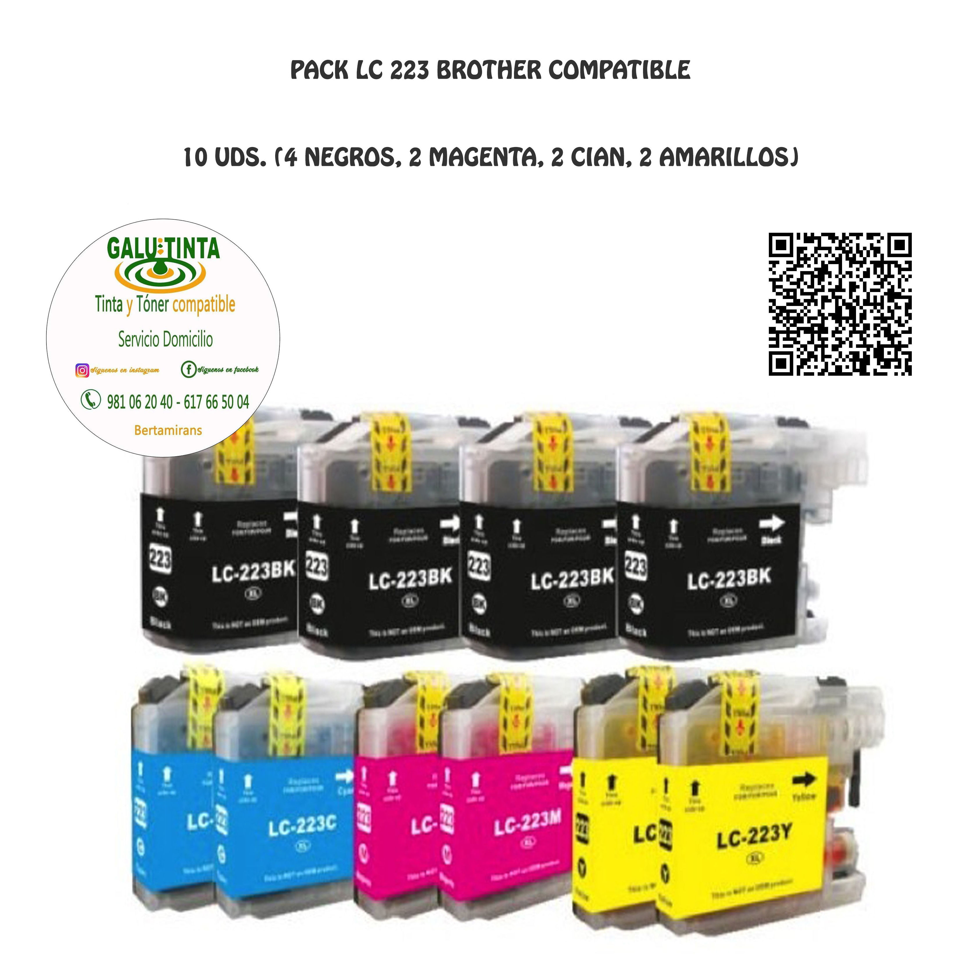 PACK LC 223 COMPATIBLE (10 UNIDADES) PACK LC 223 COMPATIBLE (10 UNIDADES)