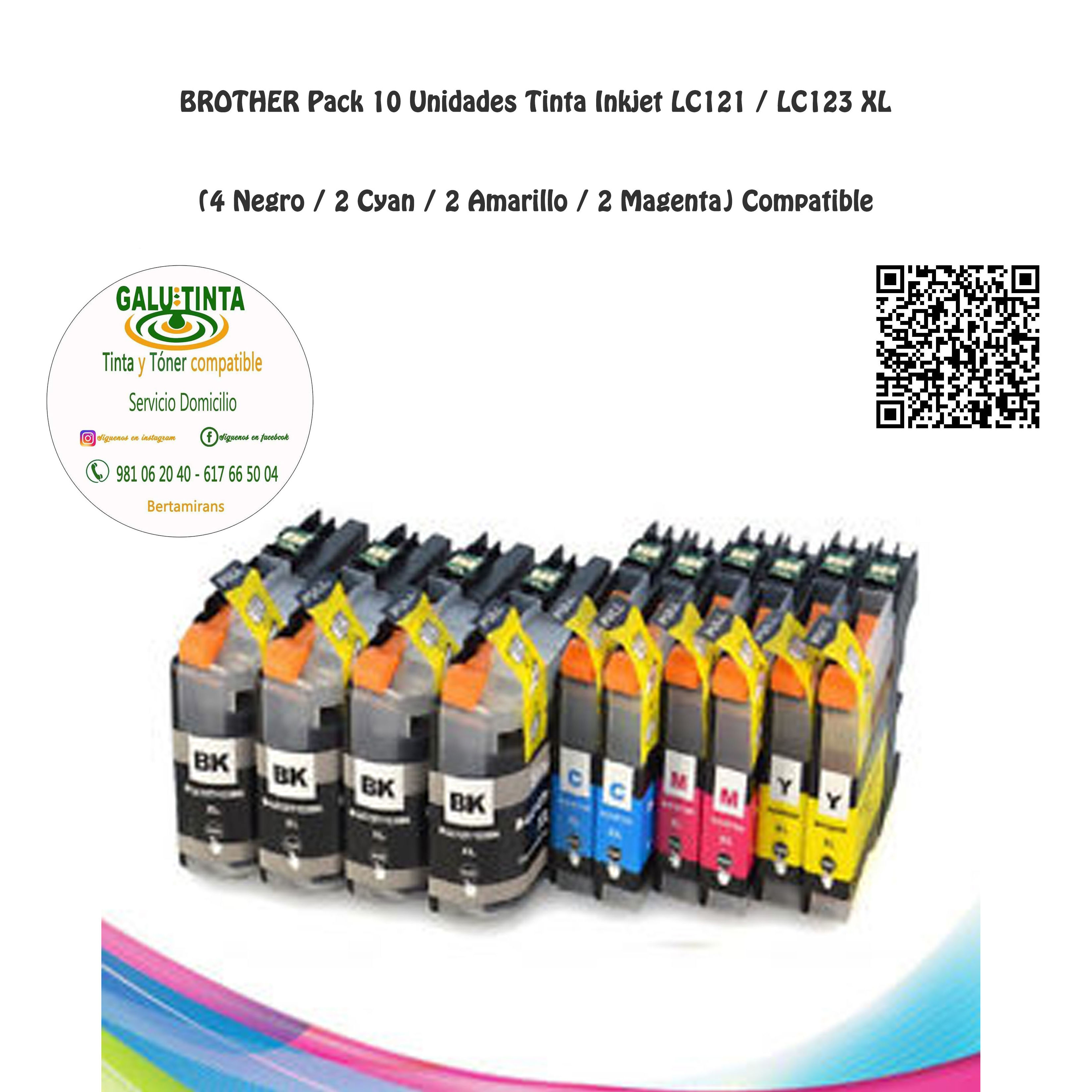 PACK LC 123 COMPATIBLES (10 UNIDADES) PACK LC 123 COMPATIBLES (10 UNIDADES)