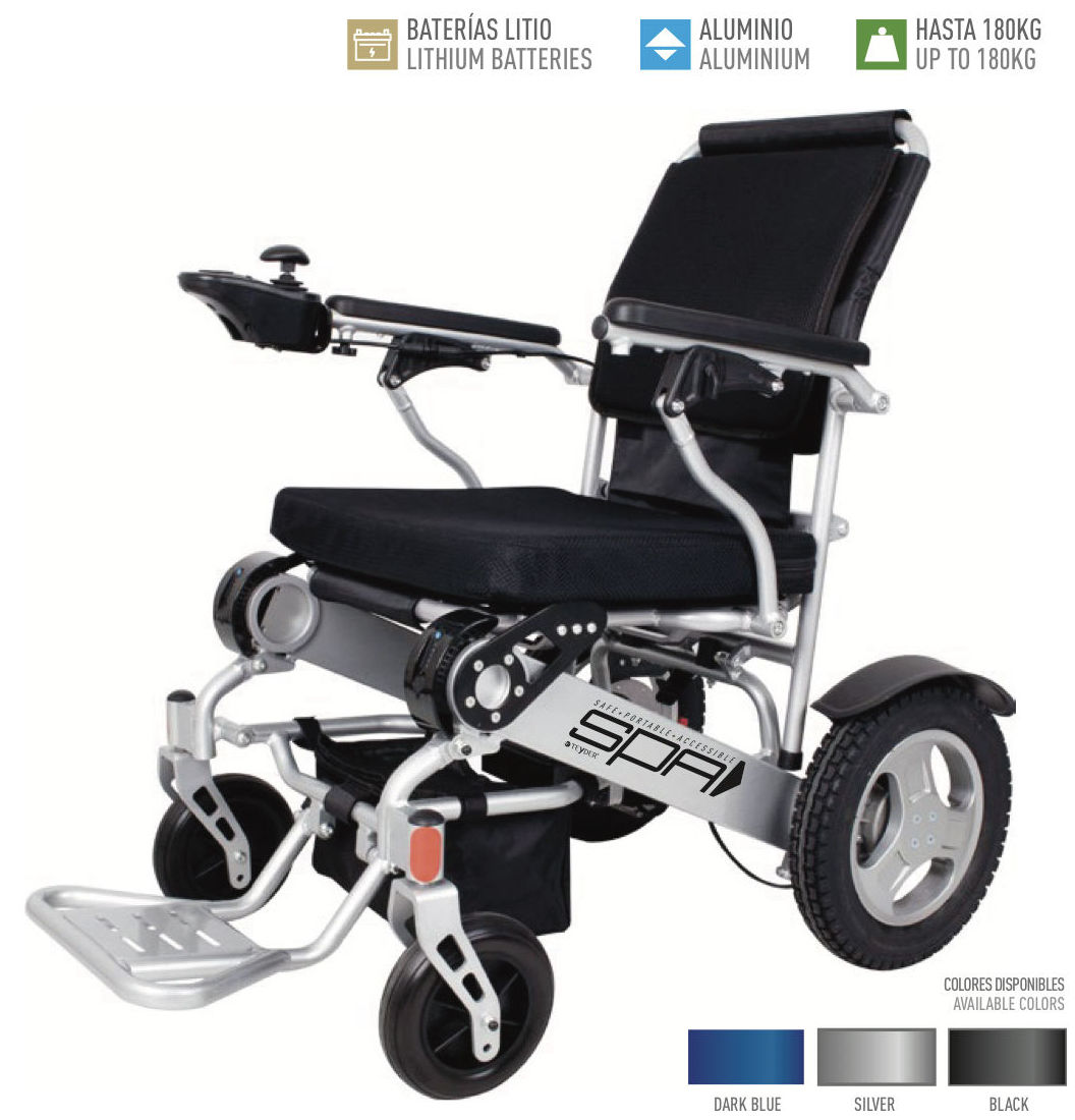 SILLA ELECTRICA PLEGABLE DE ALUMINIO SPA: TIENDA ONLINE de Ortopedia La Fama