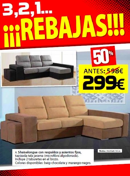 Chaiselongue con respaldos y asientos fijos Chaiselongue con respaldos y asientos fijos