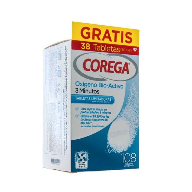 COREGA OXIGENO BIO-ACTIVO LIMPIEZA PROTESIS DENT 108 TABLETAS: Productos y Servicios de Farmacia-Ortopedia Can Parellada COREGA OXIGENO BIO-ACTIVO LIMPIEZA PROTESIS DENT 108 TABLETAS: Productos y Servicios de Farmacia-Ortopedia Can Parellada