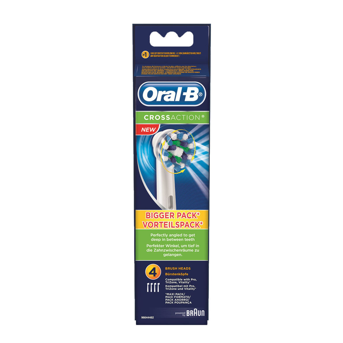 RECAMBIO CEPILLO ELÉCTRICO ORAL B CROSSACTION 3 UN.: Productos y Servicios de Farmacia-Ortopedia Can Parellada RECAMBIO CEPILLO ELÉCTRICO ORAL B CROSSACTION 3 UN.: Productos y Servicios de Farmacia-Ortopedia Can Parellada