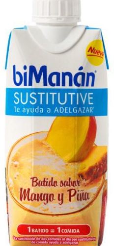 BIMANAN SUSTITUTIVE BATIDO DE MANGO Y PIÑA 330 ML: Productos y Servicios de Farmacia-Ortopedia Can Parellada BIMANAN SUSTITUTIVE BATIDO DE MANGO Y PIÑA 330 ML: Productos y Servicios de Farmacia-Ortopedia Can Parellada