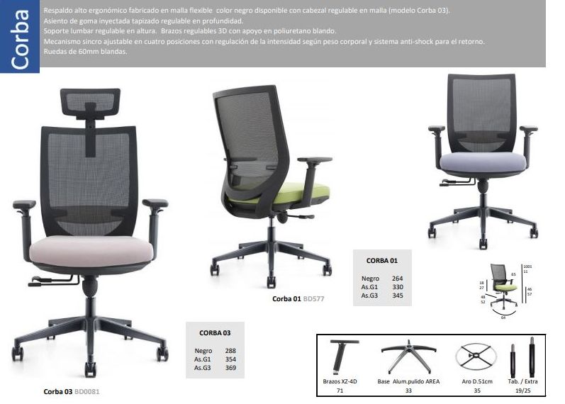silla ergonómica corba: Catálogo de productos de Despatx silla ergonómica corba: Catálogo de productos de Despatx