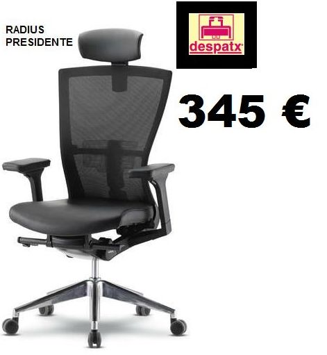 sillón ergonomico con cabezal y mecansimo sincro modelo radius-03 sillón ergonomico con cabezal y mecansimo sincro modelo radius-03