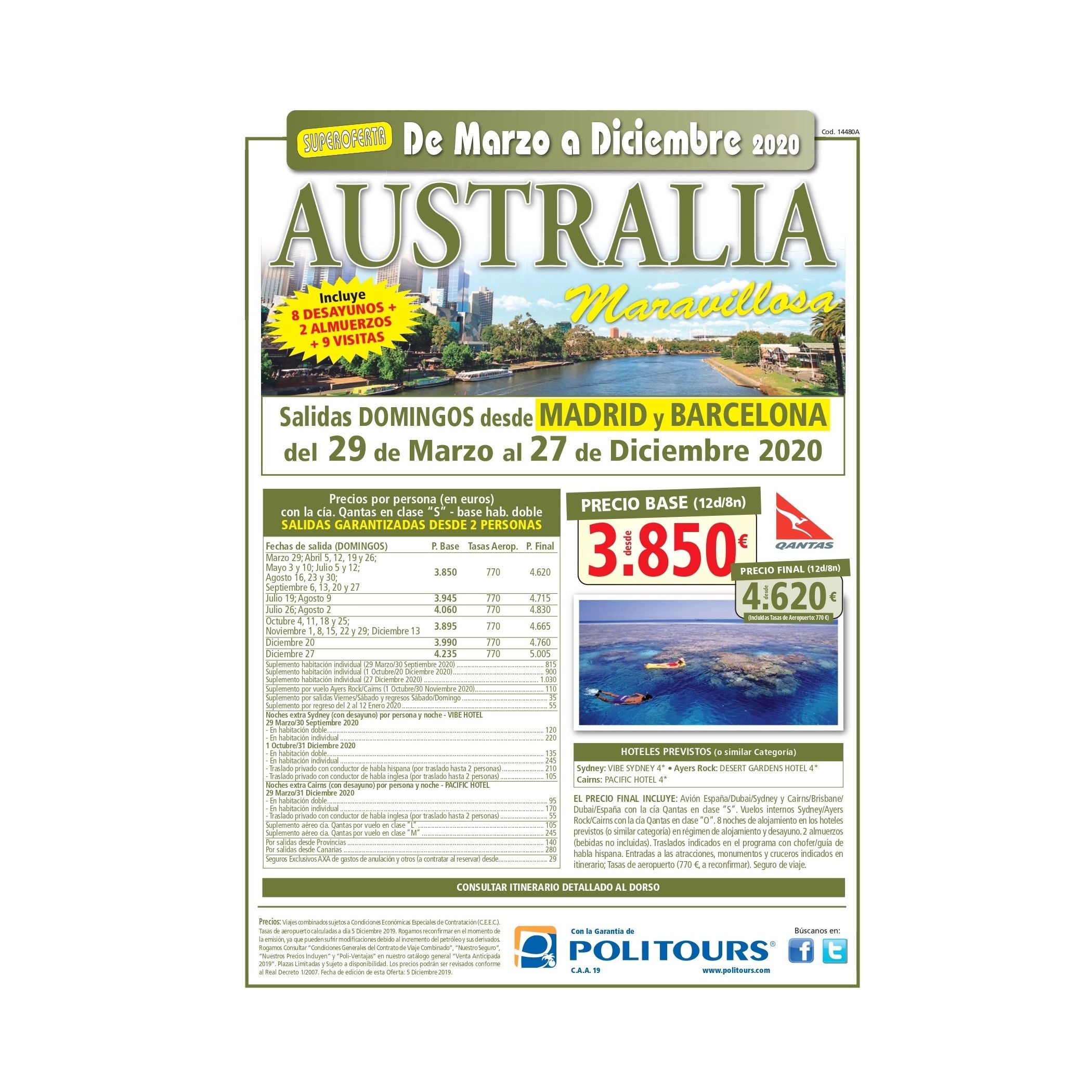 Super oferta a Australia de Marzo a Diciembre 2020: Contrata tu viaje de Viajes Iberplaya Super oferta a Australia de Marzo a Diciembre 2020: Contrata tu viaje de Viajes Iberplaya