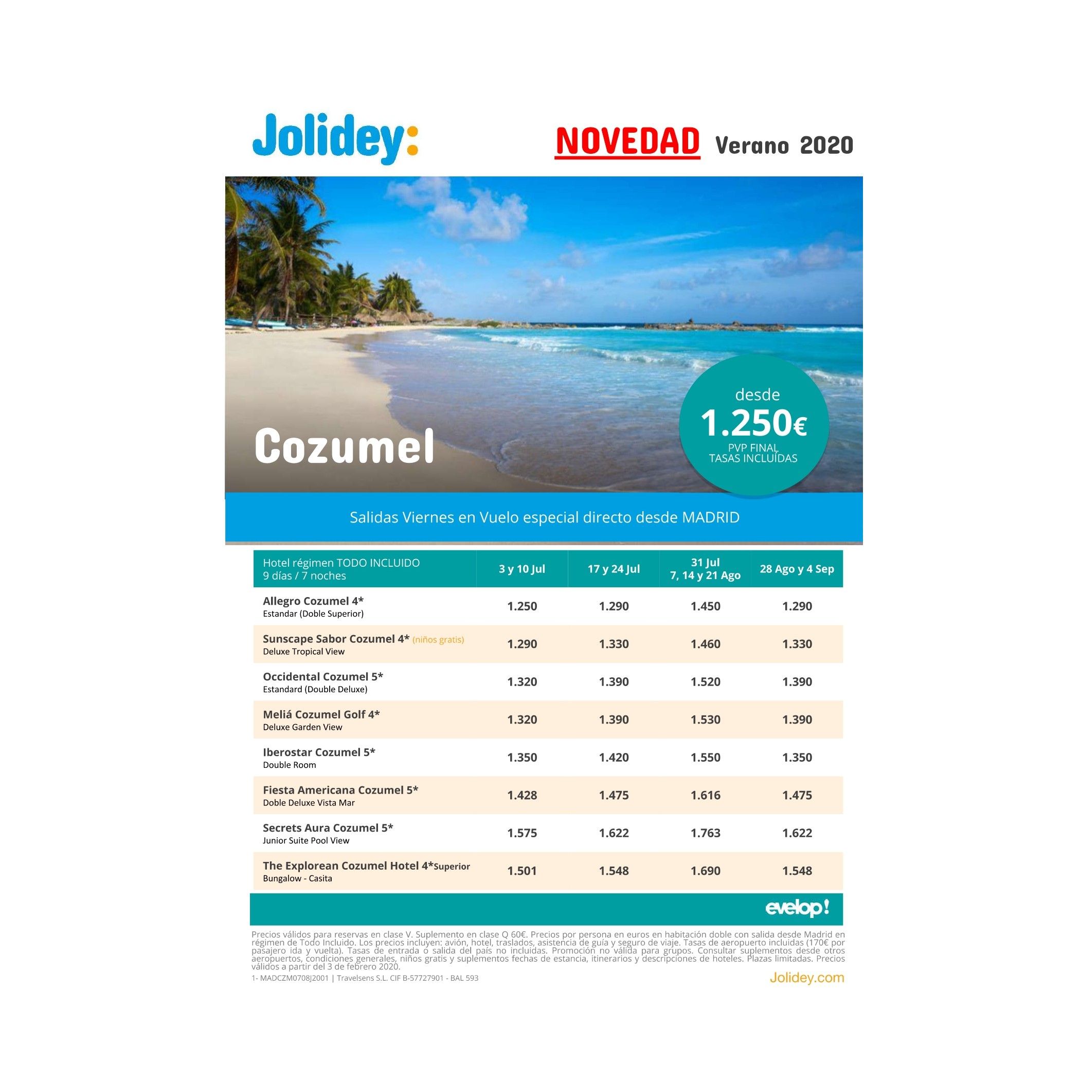 Novedad verano 2020 - Cozumel: Contrata tu viaje de Viajes Iberplaya Novedad verano 2020 - Cozumel: Contrata tu viaje de Viajes Iberplaya