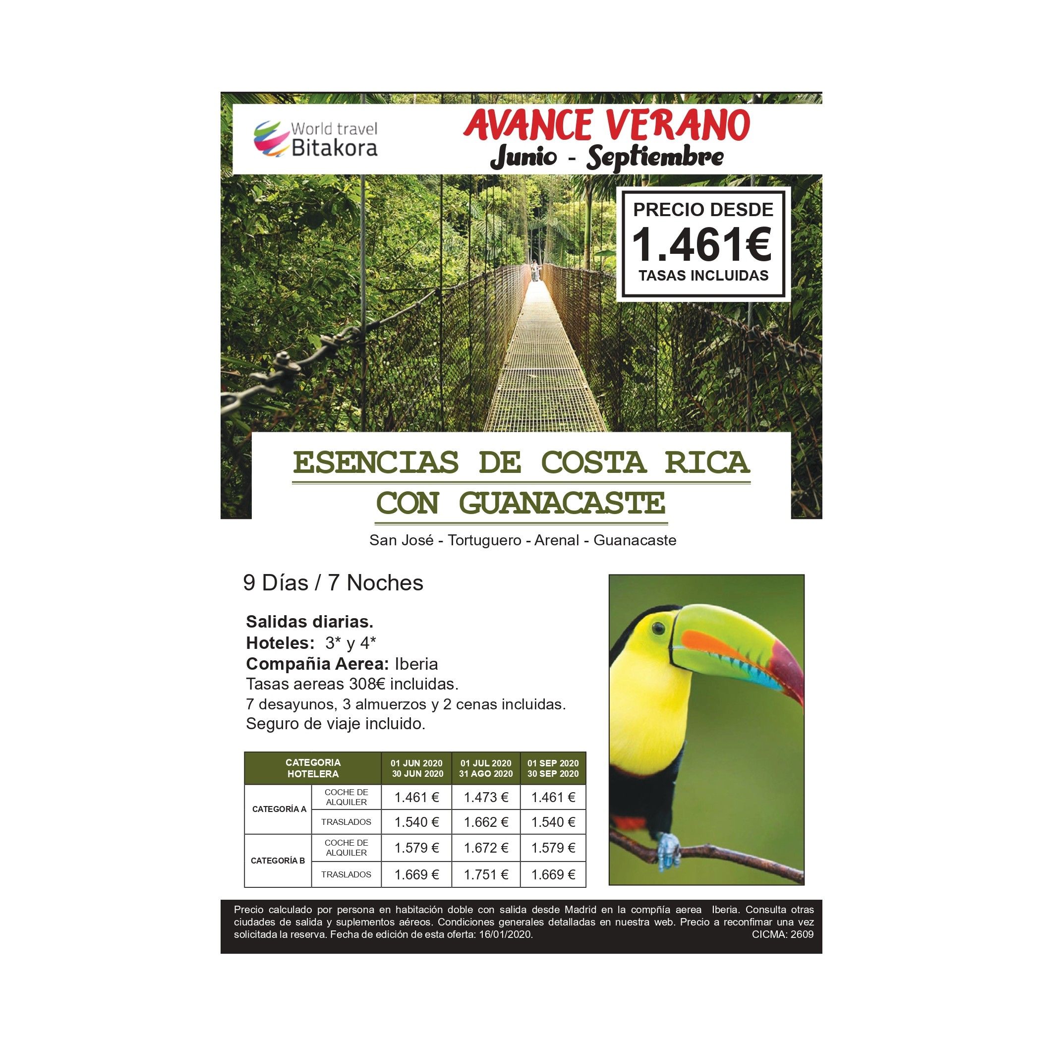 Esencia de Costa Rica con Guanacaste. Verano Junio - Septiembre: Contrata tu viaje de Viajes Iberplaya Esencia de Costa Rica con Guanacaste. Verano Junio - Septiembre: Contrata tu viaje de Viajes Iberplaya