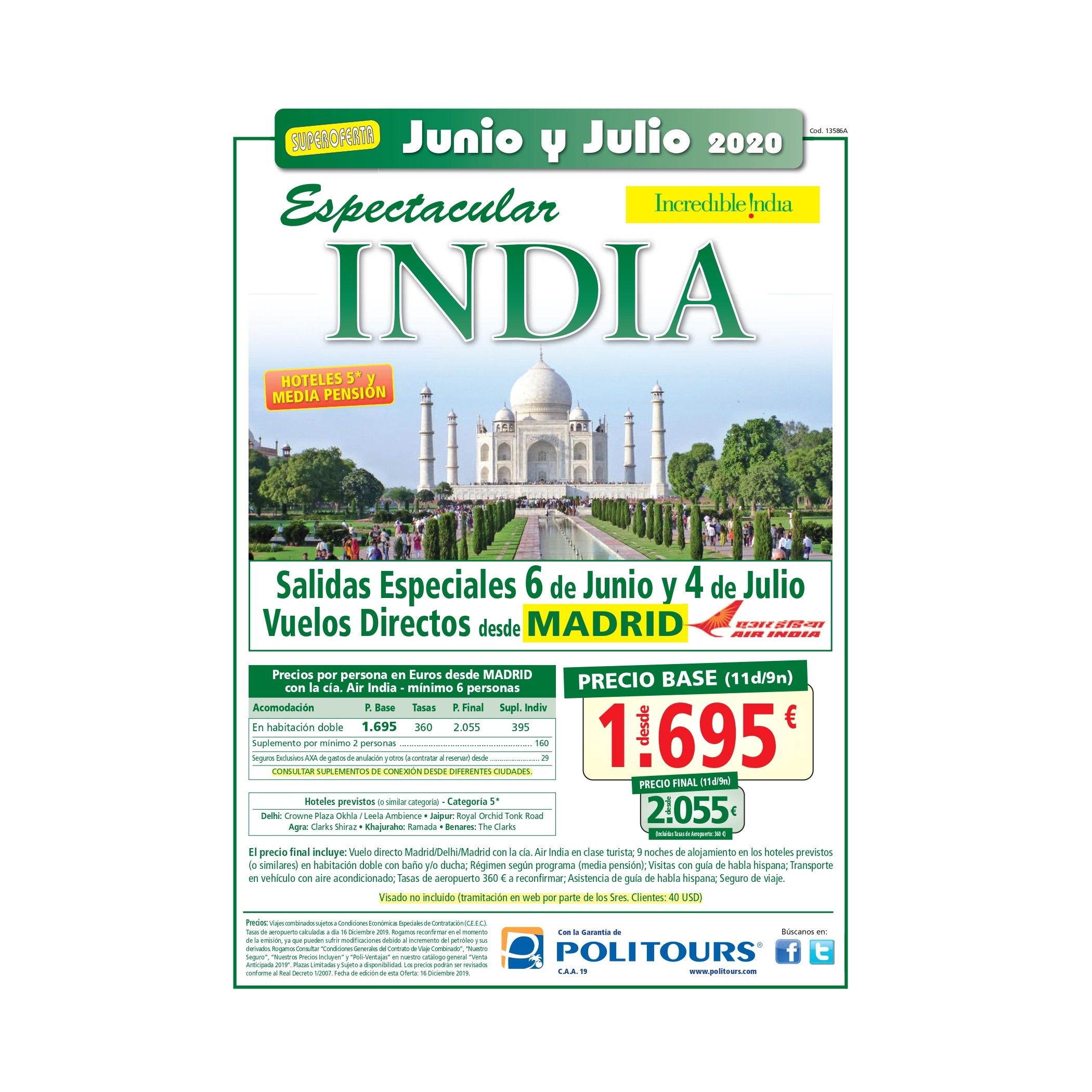 Super oferta Junio y Julio 2020 - Espectacular India: Contrata tu viaje de Viajes Iberplaya Super oferta Junio y Julio 2020 - Espectacular India: Contrata tu viaje de Viajes Iberplaya