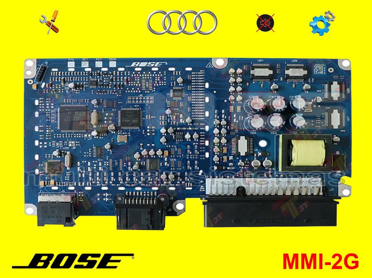 Reparación amplificador sonido AUDI MMI2G BOSE MOST A6 A7 A8 Q7 4F 4G 4H 4L Reparación amplificador sonido AUDI MMI2G BOSE MOST A6 A7 A8 Q7 4F 4G 4H 4L