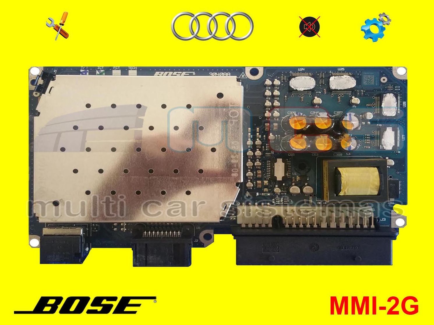 Reparación amplificador sonido AUDI MMI-3G BOSE MOST A6 A7 A8 Q7 4F 4G 4H 4L Reparación amplificador sonido AUDI MMI-3G BOSE MOST A6 A7 A8 Q7 4F 4G 4H 4L