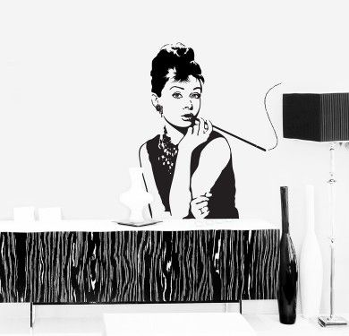 Wall sticker vinilo decorativo Audrey en Barcelona Wall sticker vinilo decorativo Audrey en Barcelona