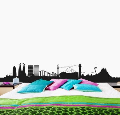 Wall sticker vinilo decorativo Barcelona Skyline en Barcelona Wall sticker vinilo decorativo Barcelona Skyline en Barcelona