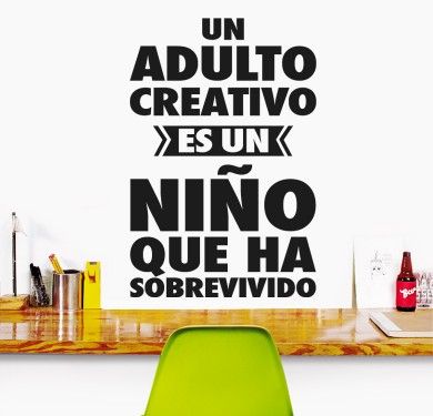 Wall sticker vinilo decorativo Un Adulto Creativo en Barcelona Wall sticker vinilo decorativo Un Adulto Creativo en Barcelona