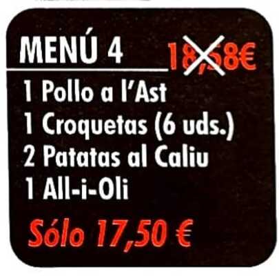 Menú 4: Productos y servicios de Pollo Home Menú 4: Productos y servicios de Pollo Home