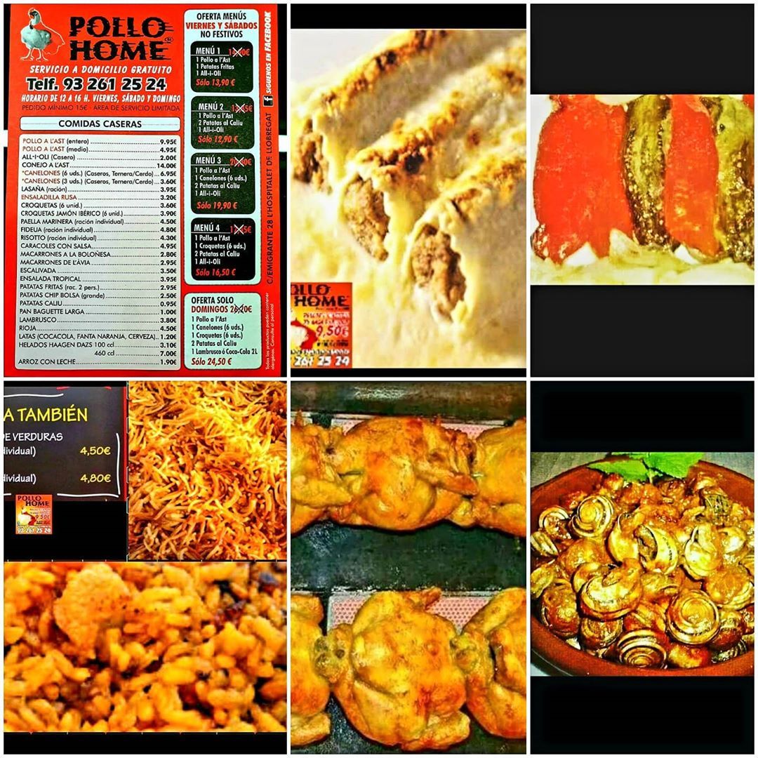 TODOS LOS MENÚS Y PRECIOS: Productos y servicios de Pollo Home TODOS LOS MENÚS Y PRECIOS: Productos y servicios de Pollo Home