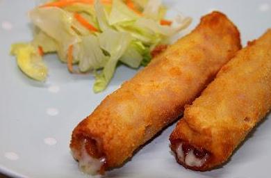 Flamenquines de pollo y queso Flamenquines de pollo y queso
