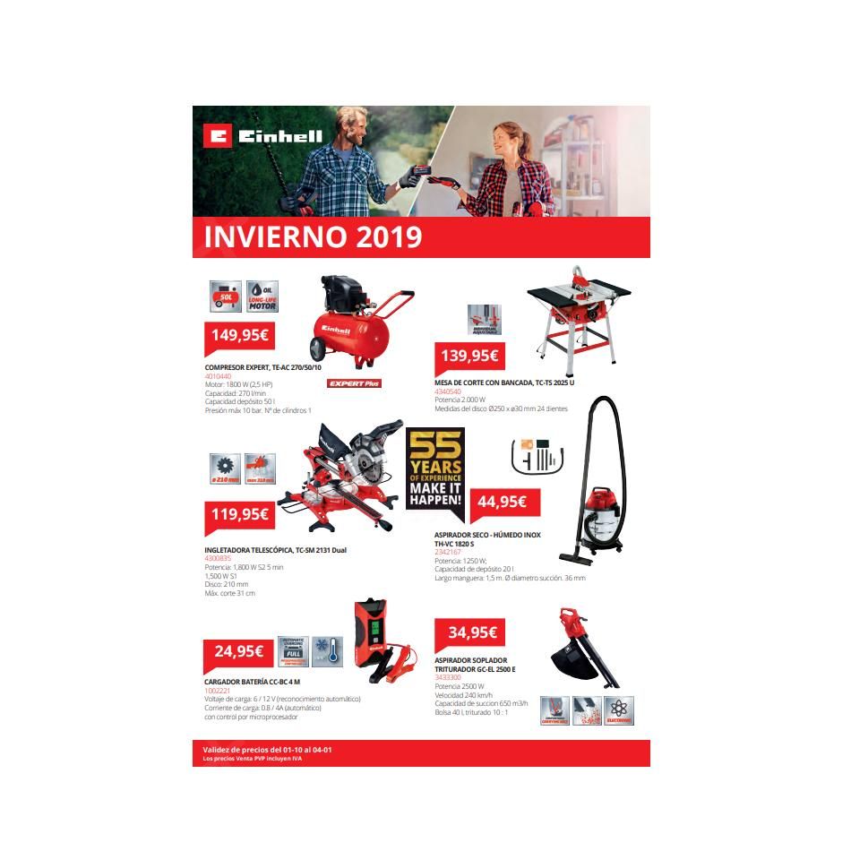 Catalogo de invierno Einhell 2019: Nuestros productos de Placa Depot, S.L. Catalogo de invierno Einhell 2019: Nuestros productos de Placa Depot, S.L.