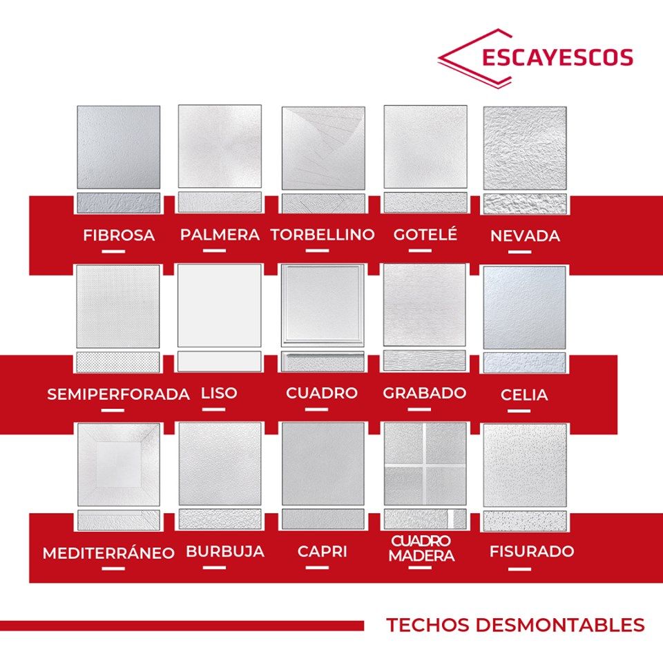 Techos desmontables Escayesos: Nuestros productos de Placa Depot, S.L. Techos desmontables Escayesos: Nuestros productos de Placa Depot, S.L.
