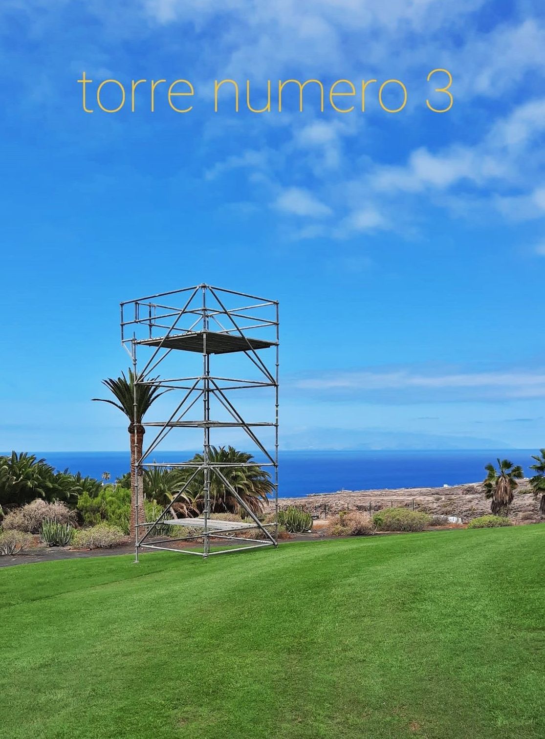 Torre de control para el Tenerife Open. Golf Costa Adeje.