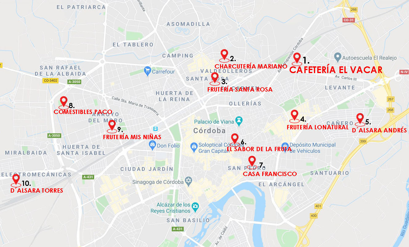 Nuestros Puntos de Venta en Córdoba: Obrador de Pan El Vacar Nuestros Puntos de Venta en Córdoba: Obrador de Pan El Vacar
