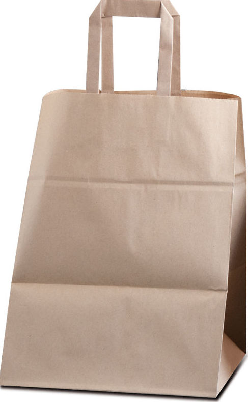 Bolsa papel asa plana kraft liso Bolsa papel asa plana kraft liso