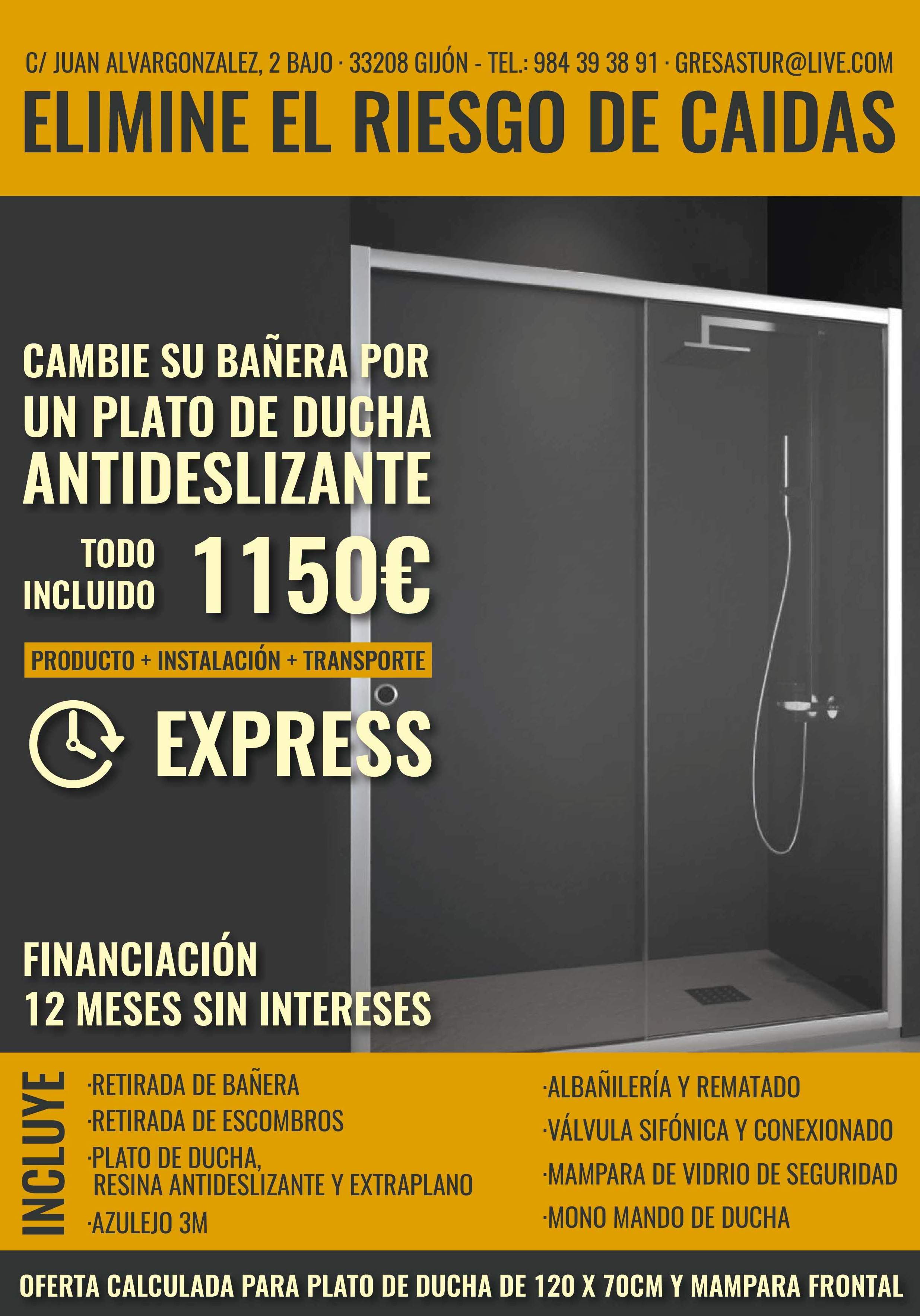 "STOP CAIDAS " Instalación de ducha antideslizante: SERVICIOS de Gres Astur "STOP CAIDAS " Instalación de ducha antideslizante: SERVICIOS de Gres Astur