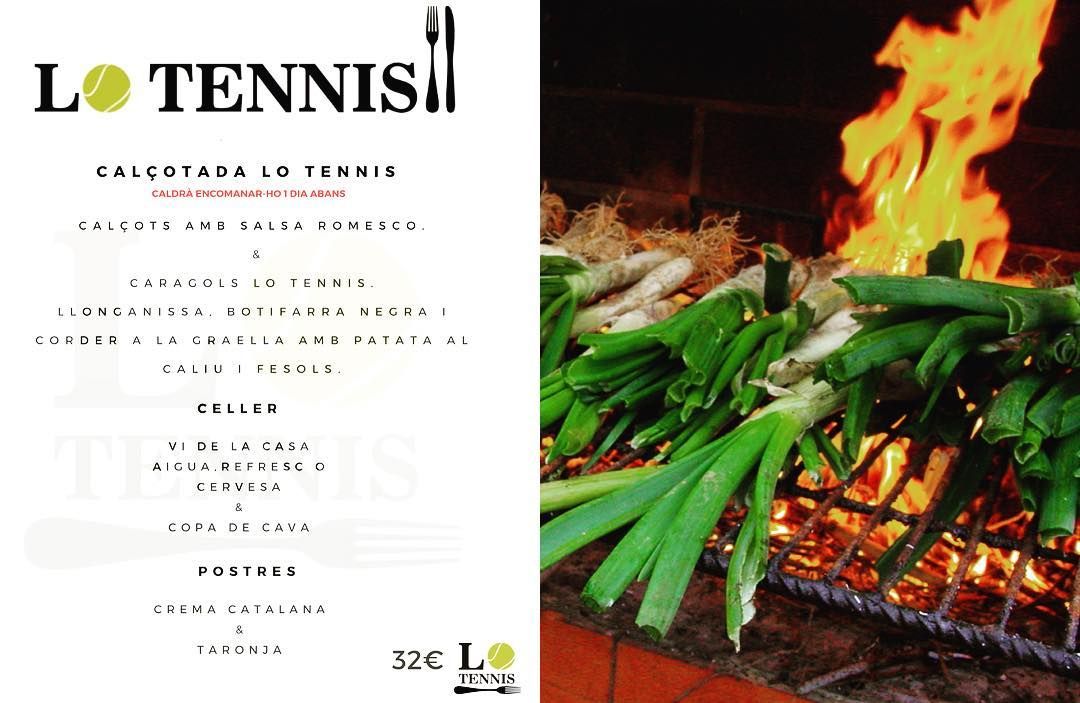 Menú Calçocata Lo Tennis: Carta de Lo Tennis Menú Calçocata Lo Tennis: Carta de Lo Tennis