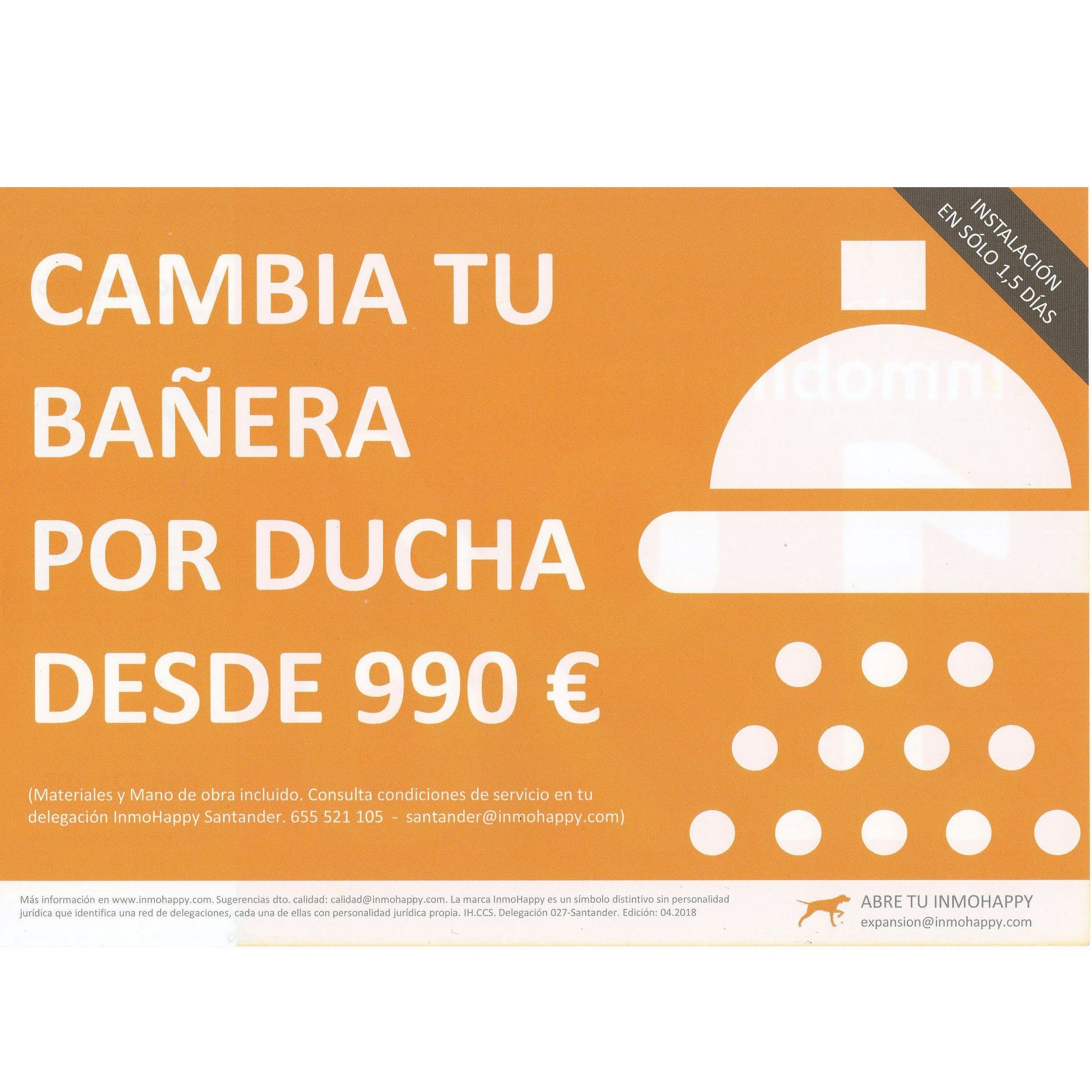 Cambio de bañera por plato de ducha: Reformas de InmoHappy Santander Cambio de bañera por plato de ducha: Reformas de InmoHappy Santander