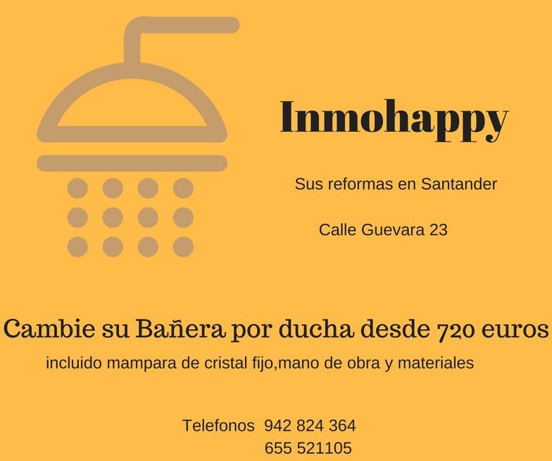Cambio de bañera por plato de ducha: Reformas de InmoHappy Santander Cambio de bañera por plato de ducha: Reformas de InmoHappy Santander