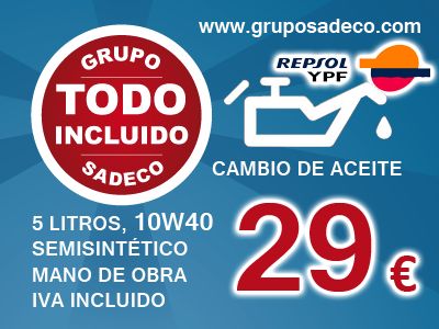 Promoción cambio de Aceite Promoción cambio de Aceite