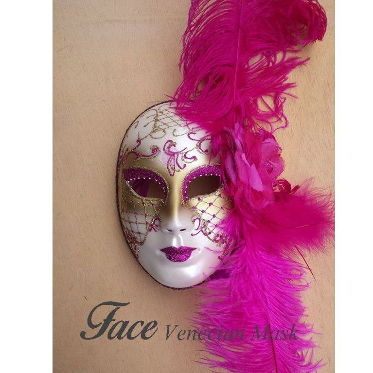 Máscaras con brillantinas y plumas Volto: Máscaras y antifaces de Face Venecian Mask Máscaras con brillantinas y plumas Volto: Máscaras y antifaces de Face Venecian Mask