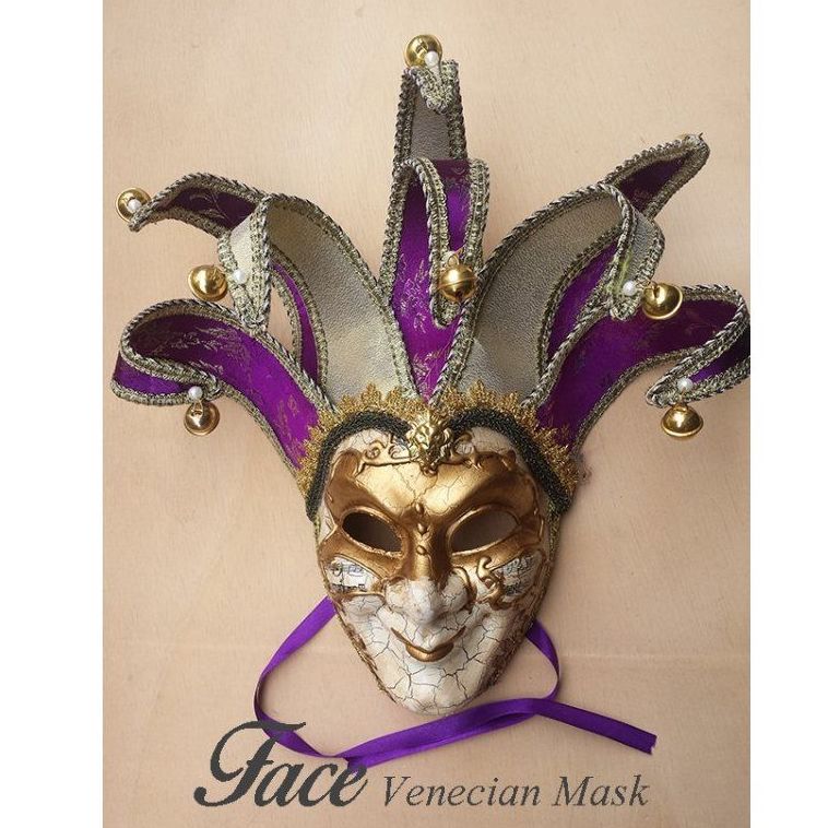 Máscaras pintadas a mano Arlequín: Máscaras y antifaces de Face Venecian Mask Máscaras pintadas a mano Arlequín: Máscaras y antifaces de Face Venecian Mask