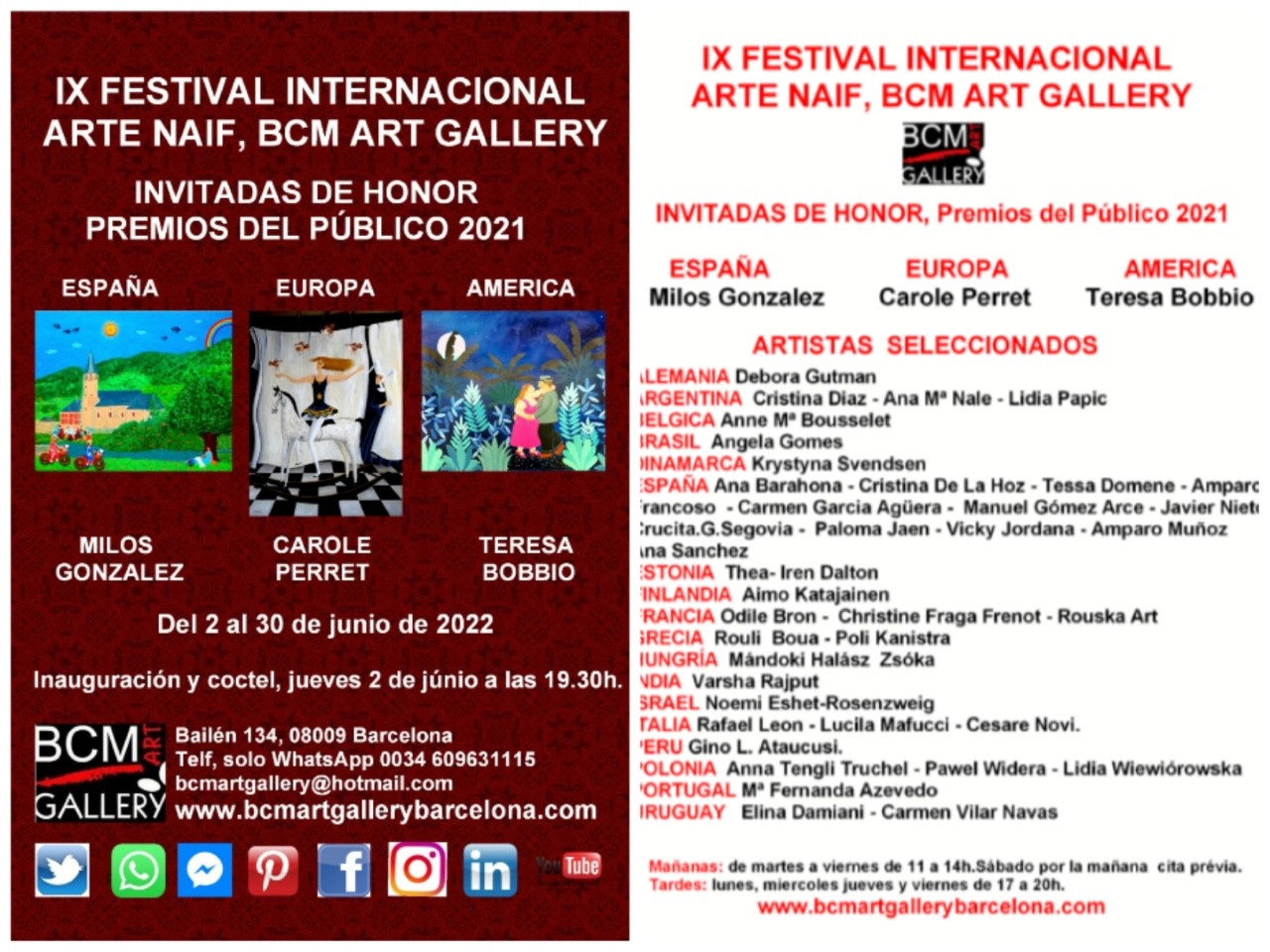 IX FESTIVAL INTERNACIONAL DE ARTE NAIF: Exposiciones y artistas de BCM Art Gallery