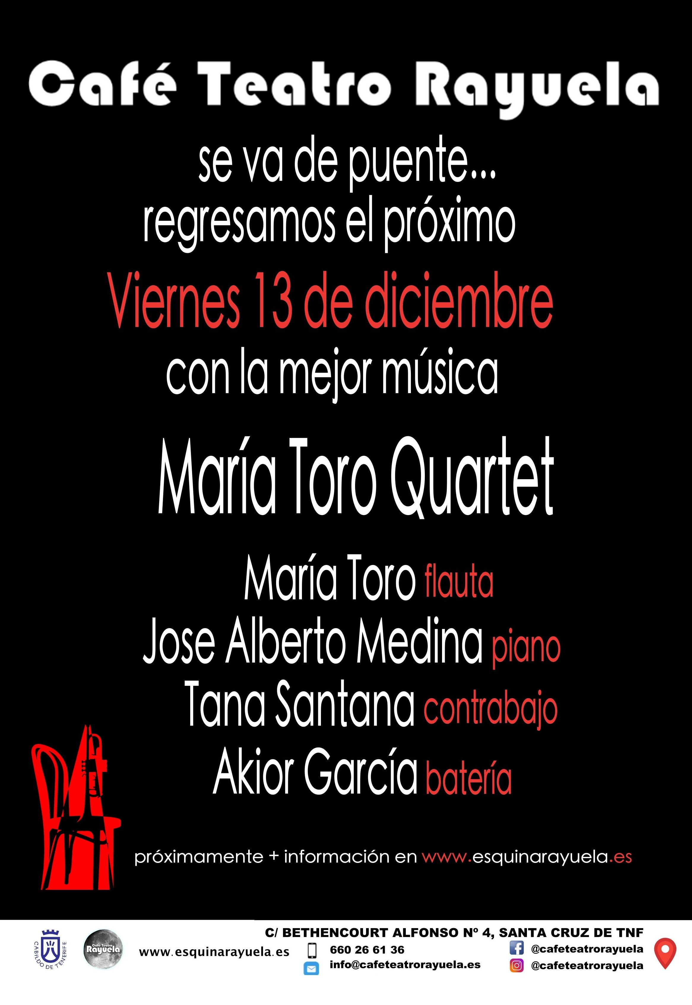 ¡Nos vamos de puente!: Programación de Café Teatro Rayuela ¡Nos vamos de puente!: Programación de Café Teatro Rayuela