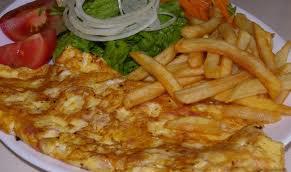 Tortilla francesa, papas fritas, croquetas y ensalada: Nuestra Carta de Happy Burger Tortilla francesa, papas fritas, croquetas y ensalada: Nuestra Carta de Happy Burger